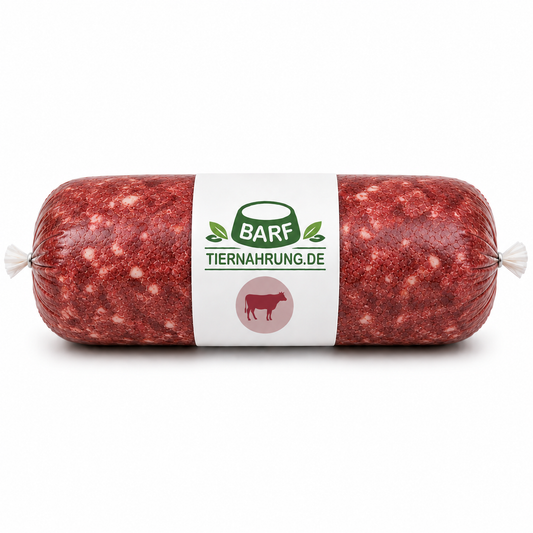 BARF Rind Menü - Rindfleisch mit Gemüse-Obst-Mix - gewolftes Tiefkühl-Hundefutter
