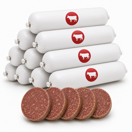 Hundewurst Rind - Hundefutter aus 95% Rindfleisch - 8kg Sparpackung