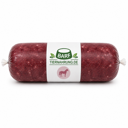 BARF Pferd Muskelfleisch - 100% reines Pferdefleisch- gewolftes Tiefkühl-Hundefutter