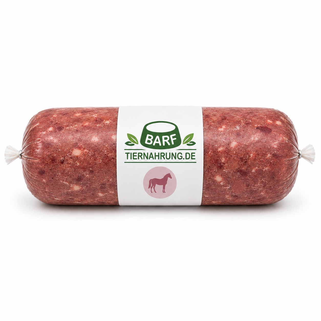 BARF Pferdefleisch mit Knochenanteil für starke Knochen und gesunde Zähne - gewolftes Tiefkühl-Hundefutter