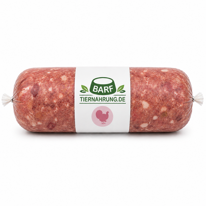 BARF Pute Menü - Putenfleisch mit Gemüse-Obst-Mix - gewolftes Tiefkühl-Hundefutter
