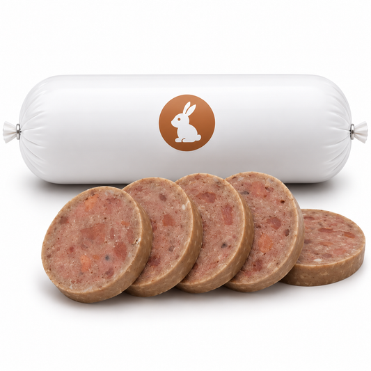 Hundewurst Kaninchen - Hundefutter aus 95% Kaninchenfleisch